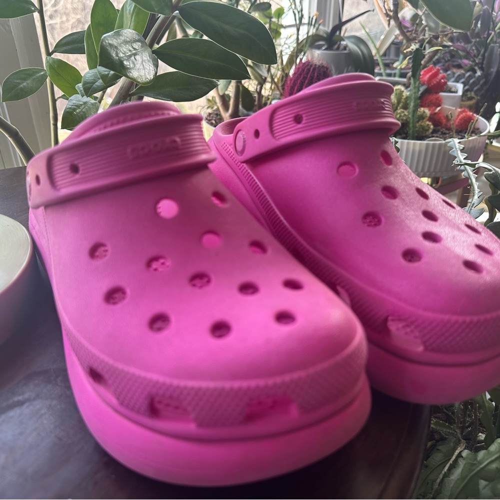 Fuchsia Crocs Classic Clogs - Picture 2 of 5
